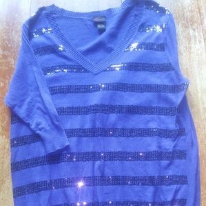 Torrid Blue Sequin Sweater